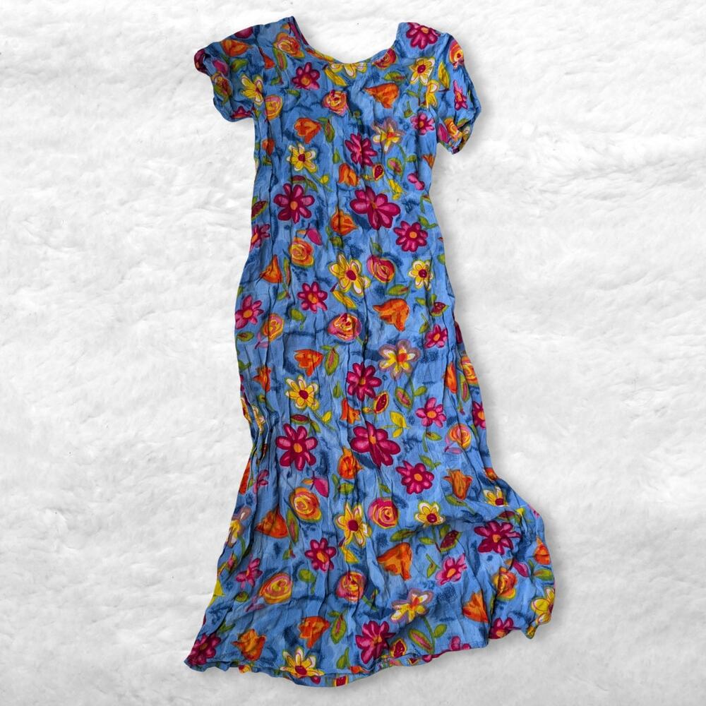 vintage 90s dby ltd floral maxi dress